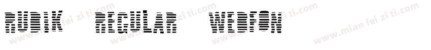 RUBIK-REGULAR-WEBFON字体转换