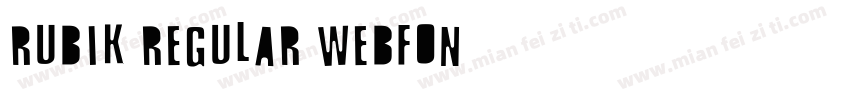 RUBIK-REGULAR-WEBFON字体转换