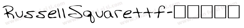 RussellSquarettf字体转换