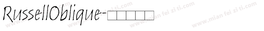 RussellOblique字体转换