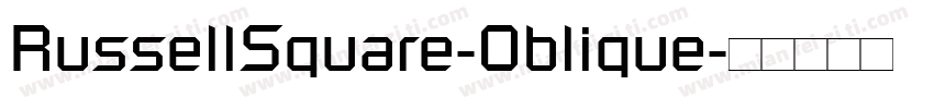 RussellSquare-Oblique字体转换