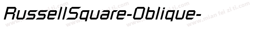 RussellSquare-Oblique字体转换