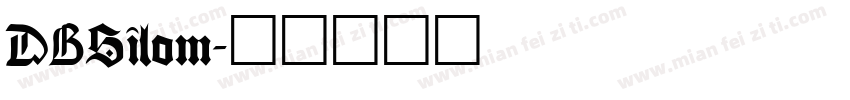DBSilom字体转换