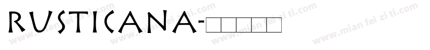 rusticana字体转换
