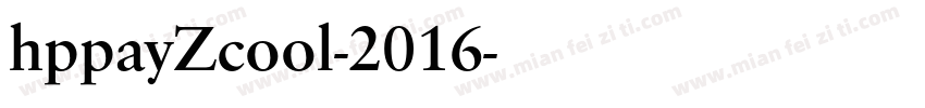 hppayZcool-2016字体转换