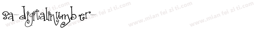 sa-digitalinumber字体转换