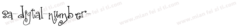 sa-digtal-number字体转换