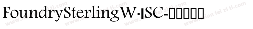 FoundrySterlingW01SC字体转换