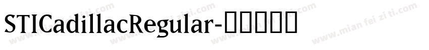 STICadillacRegular字体转换