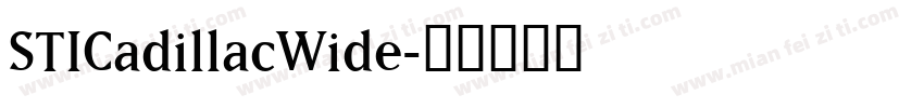 STICadillacWide字体转换