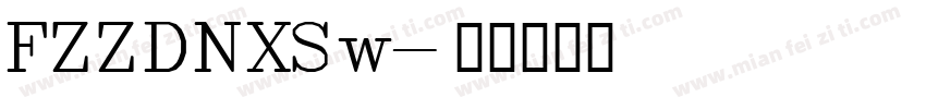 FZZDNXSw字体转换
