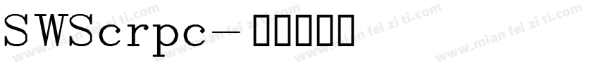 SWScrpc字体转换