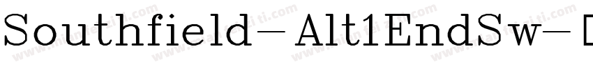 Southfield-Alt1EndSw字体转换