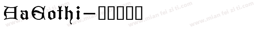 AaGothi字体转换