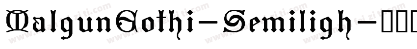 MalgunGothi-Semiligh字体转换