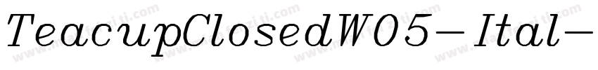 TeacupClosedW05-Ital字体转换
