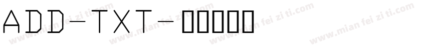 ADD-TXT字体转换