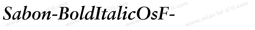 Sabon-BoldItalicOsF字体转换