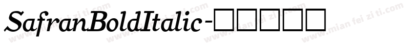 SafranBoldItalic字体转换