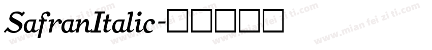 SafranItalic字体转换