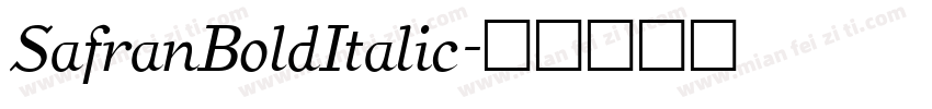 SafranBoldItalic字体转换