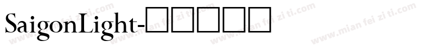 SaigonLight字体转换