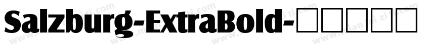 Salzburg-ExtraBold字体转换