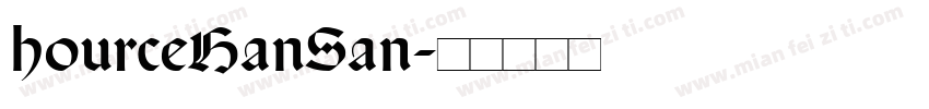 hourceHanSan字体转换