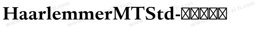 HaarlemmerMTStd字体转换