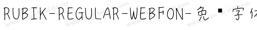 RUBIK-REGULAR-WEBFON字体转换