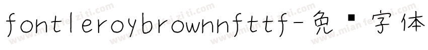fontleroybrownnfttf字体转换