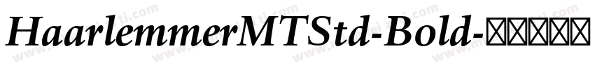 HaarlemmerMTStd-Bold字体转换
