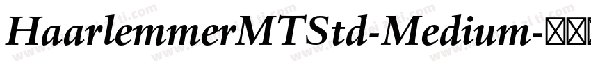 HaarlemmerMTStd-Medium字体转换