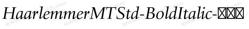 HaarlemmerMTStd-BoldItalic字体转换