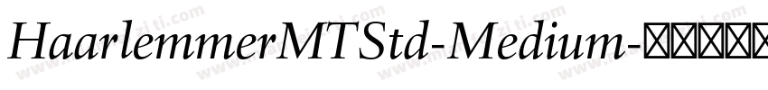HaarlemmerMTStd-Medium字体转换