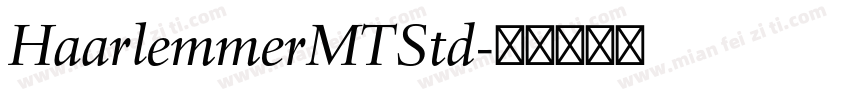 HaarlemmerMTStd字体转换