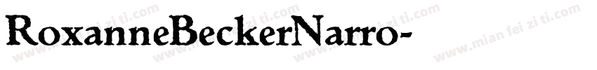 RoxanneBeckerNarro字体转换