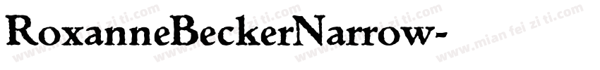 RoxanneBeckerNarrow字体转换
