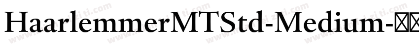HaarlemmerMTStd-Medium字体转换