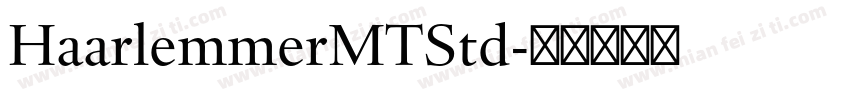 HaarlemmerMTStd字体转换