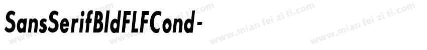 SansSerifBldFLFCond字体转换