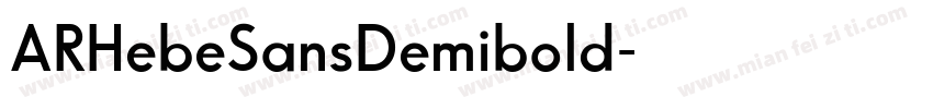 ARHebeSansDemibold字体转换