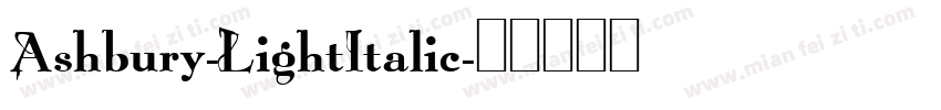 Ashbury-LightItalic字体转换