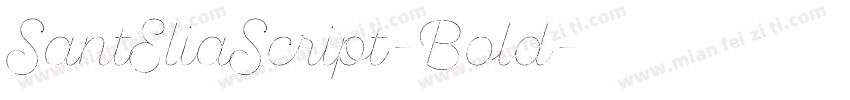 SantEliaScript-Bold字体转换