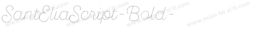 SantEliaScript-Bold字体转换