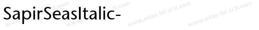 SapirSeasItalic字体转换