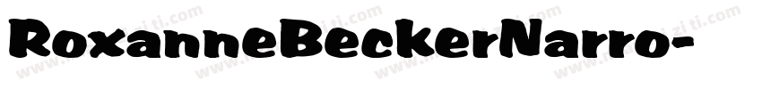 RoxanneBeckerNarro字体转换