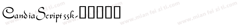 CandiaScriptssk字体转换
