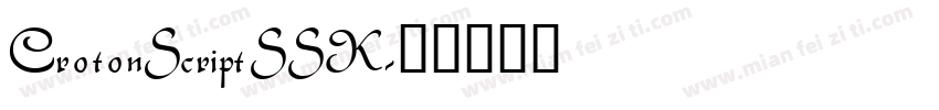 CrotonScriptSSK字体转换