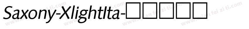 Saxony-XlightIta字体转换
